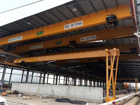 ติดตั้งเครนโรงงาน ขนาด 10 ตัน